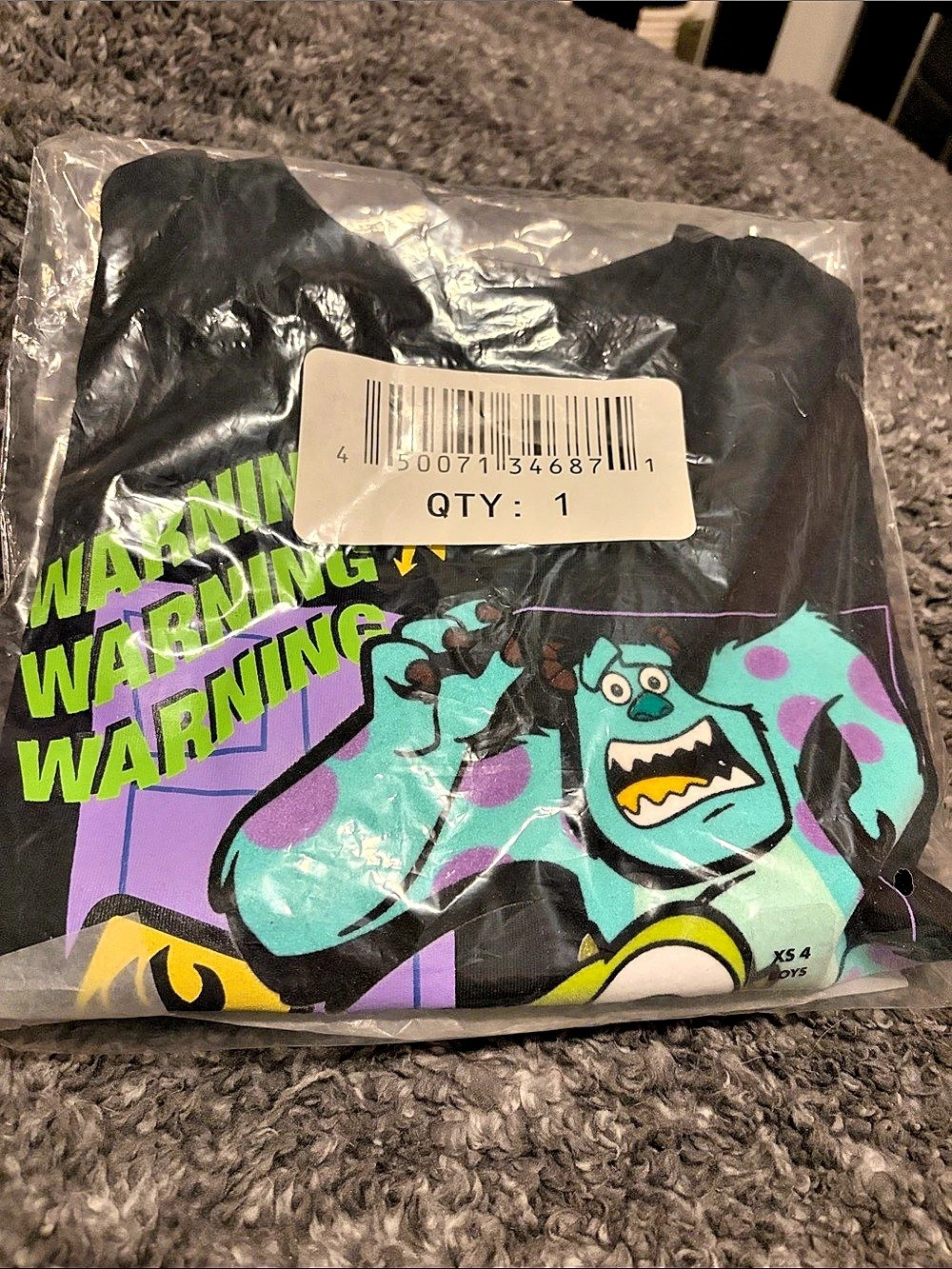 Disney Monsters, Inc Tee Boys XS NWT